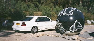 Boule en Granit Noir Fin D 200 cm pour Fontaine